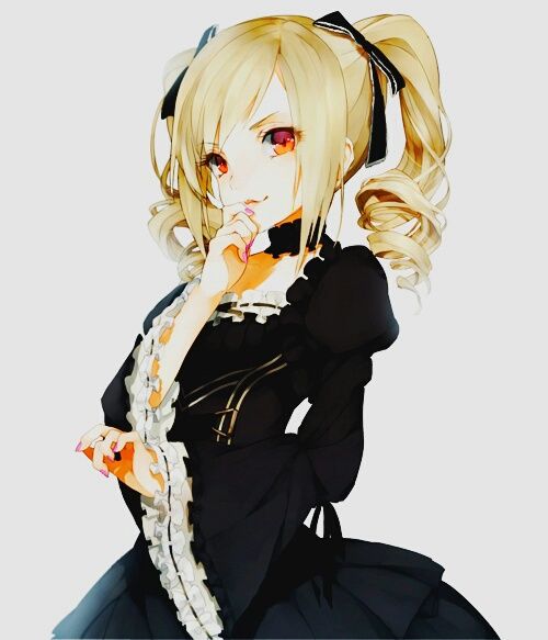 hair with Anime girl demon blonde