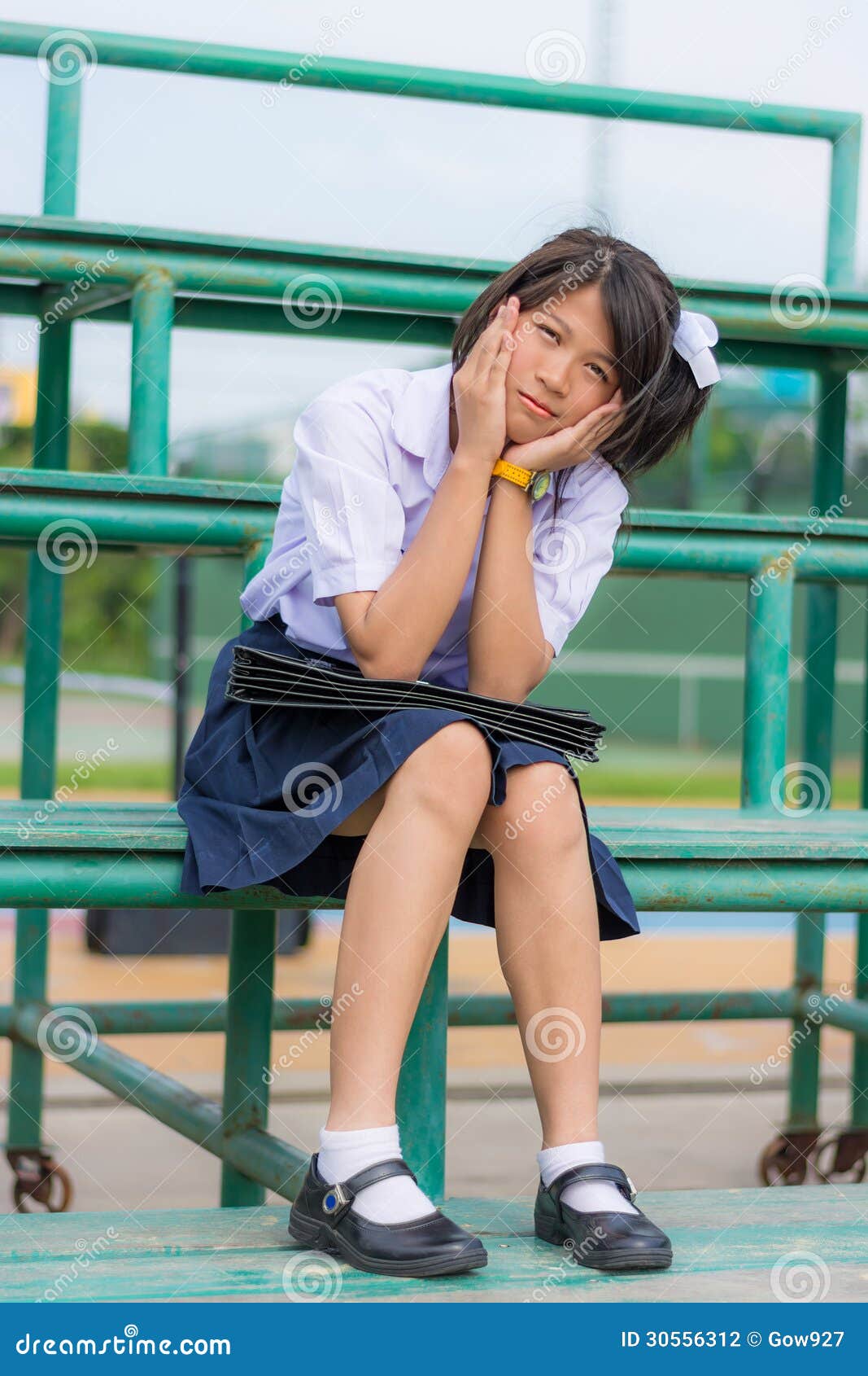 uniform Asian chicktrainer outdoor