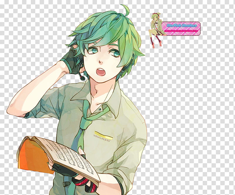 green hair male Anime