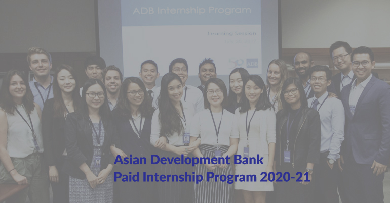 internships Asian development bank