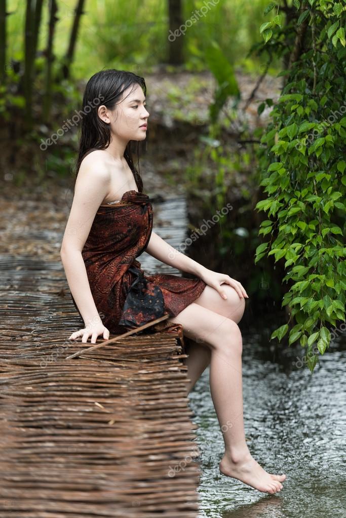 classic Outdoor woman asian