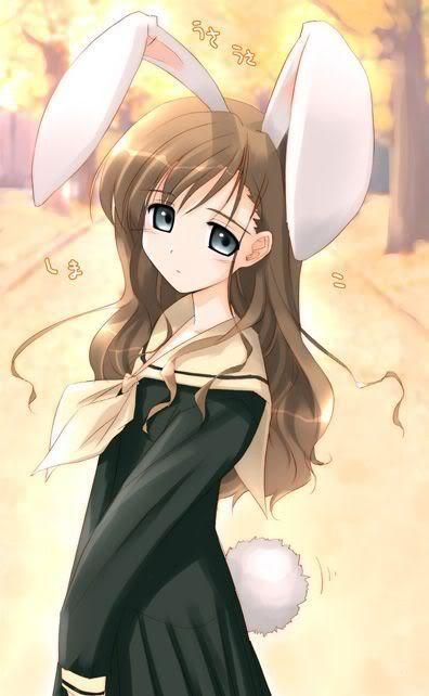 bunny with Anime girl