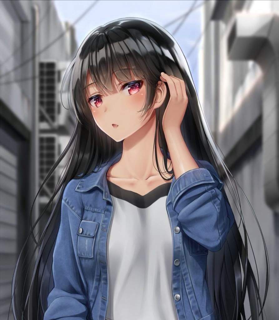 Anime girl dark hair