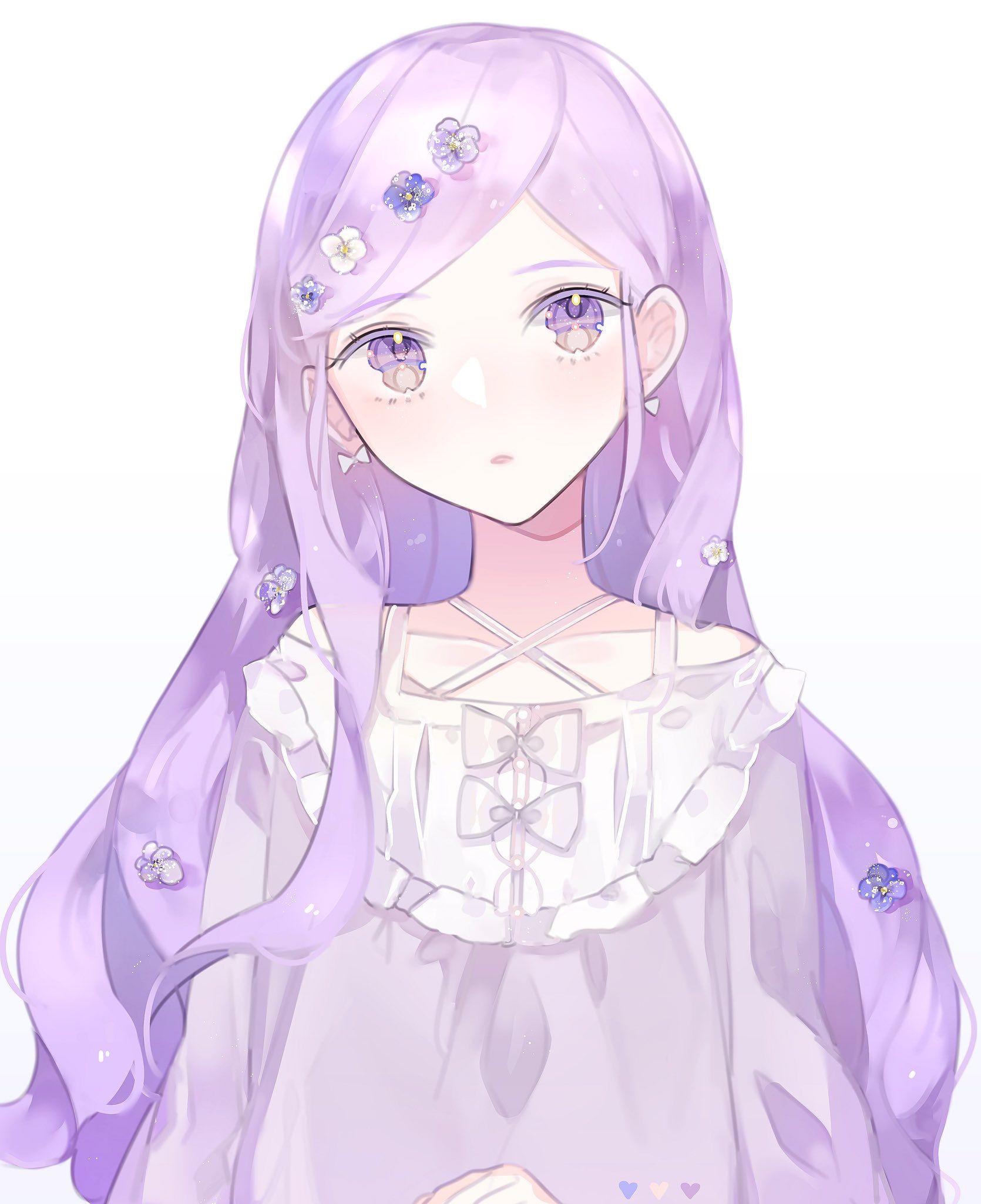 girls anime Purple hair