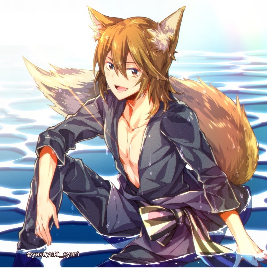 nine boy Anime tailed fox