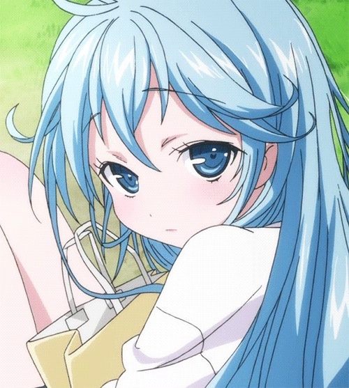 Light blue anime hair