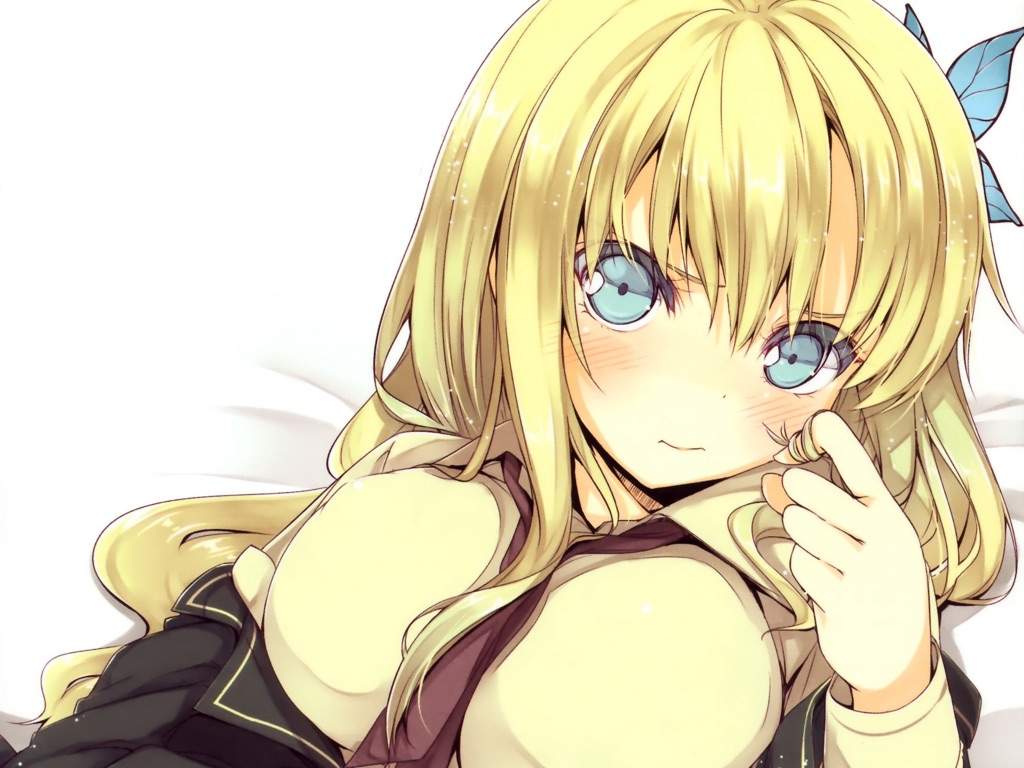 hair Anime blond girl short