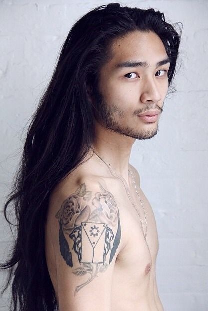 daddy long hair Sensual asian