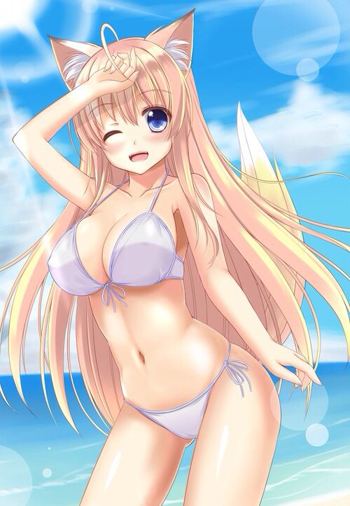 anime girl in bikini Cute