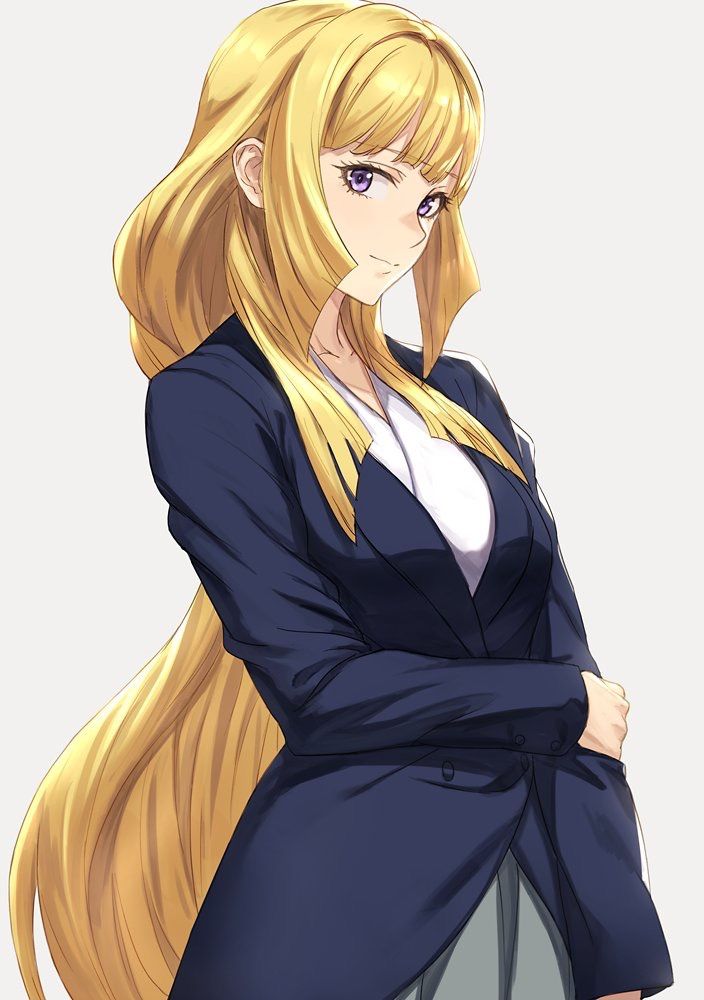 Anime girl in a suit